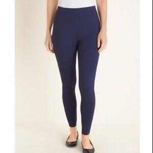 Chico's Night Blue Elastic Waist Pull On Women's Leggings Size 0R